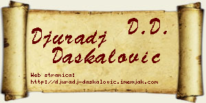 Đurađ Daskalović vizit kartica